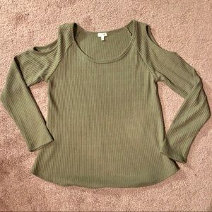 Self ❥E Cold Shoulder Sweater